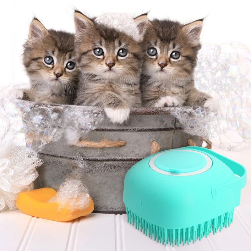 Dog Shampoo Massage Brush Comb Scrubber