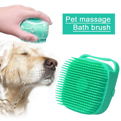 Dog Shampoo Massage Brush Comb Scrubber